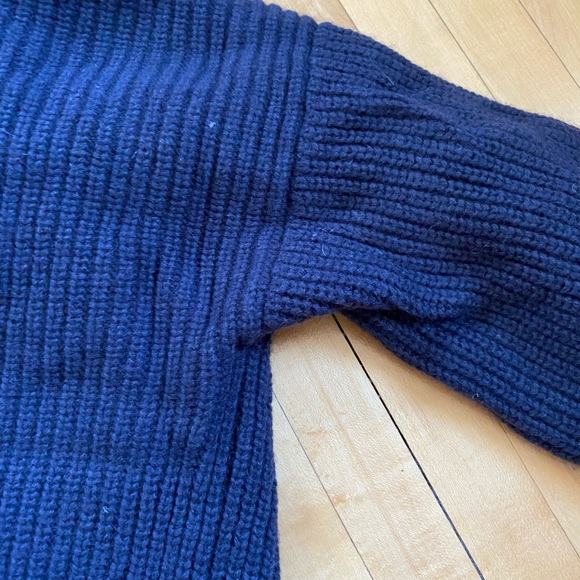 Madewell Thornton Balloon Sleeve Sweater Navy Blue - Picture 7 of 7